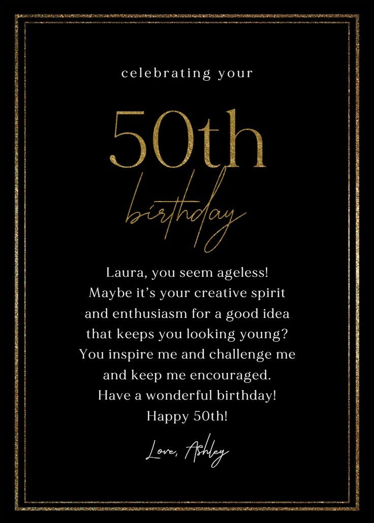 Classic simplicity - tarjeta de cumpleaños