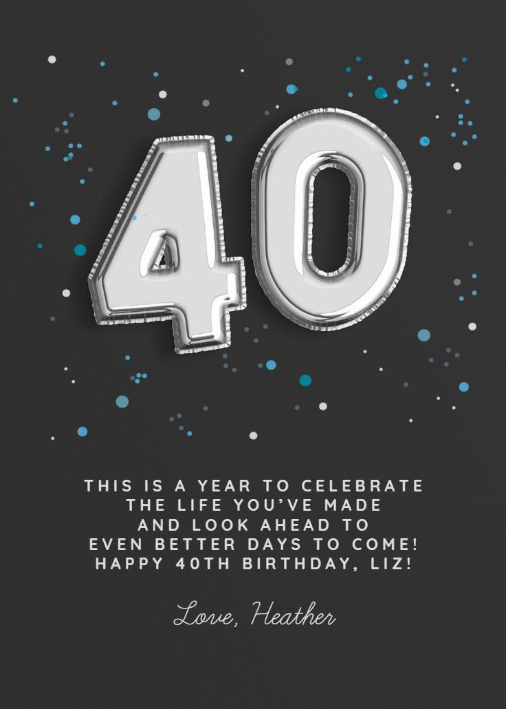 Dazzling digits - birthday card