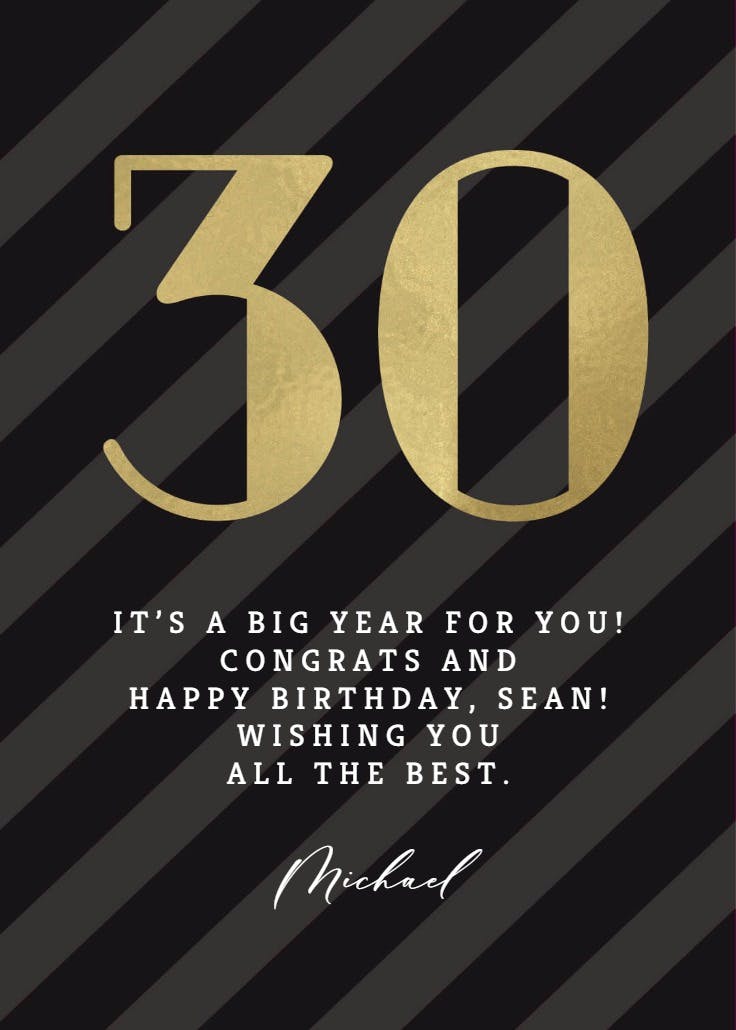 Decade iii - birthday card