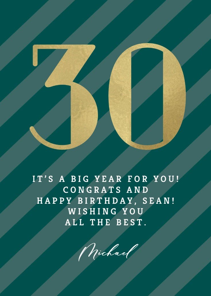 Decade iii - birthday card