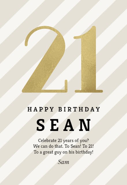 Diagonals - Birthday Card