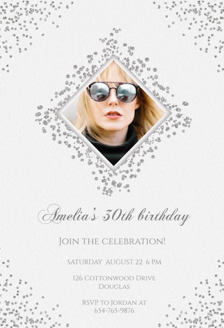 Diamonds - Invitación De Cumpleaños