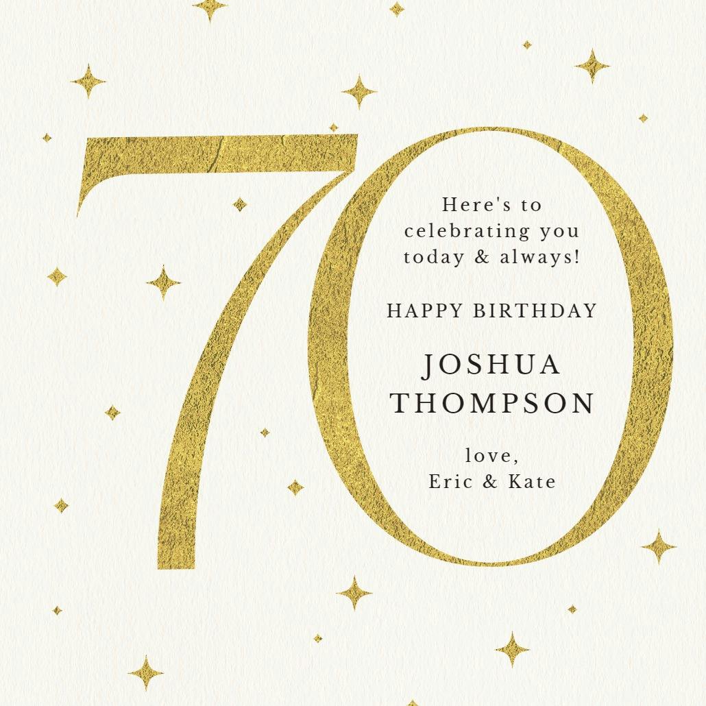 Effervescent 70 - birthday card