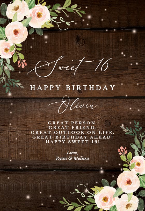 Embellished barnwood - birthday card