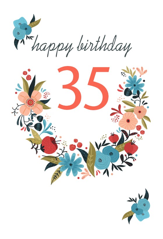 Floral 35 -  tarjeta de cumpleaños gratis