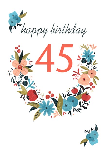 45th Birthday Cards (Free) | Greetings Island