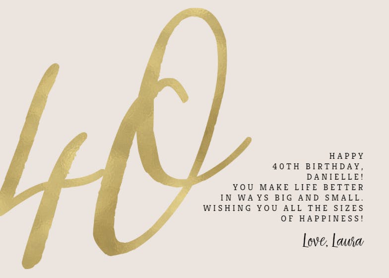 Foiled - happy birthday card