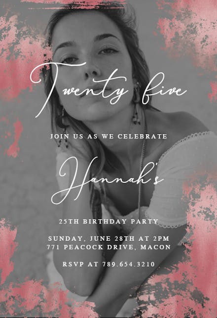 Foiled Photo - Invitación De Cumpleaños