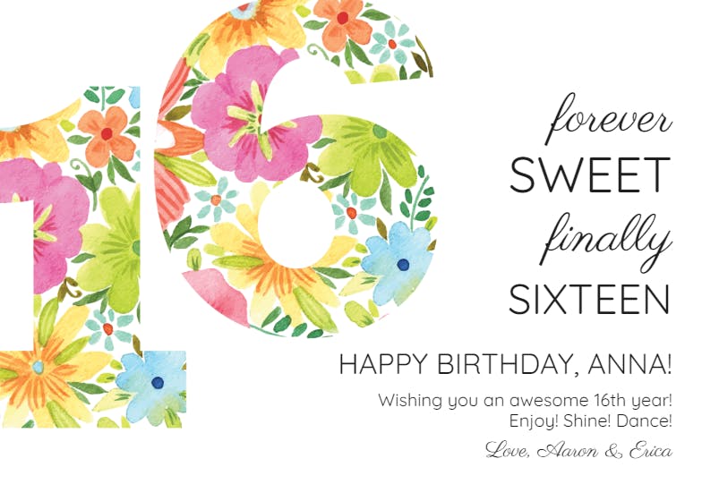 Forever flowers - birthday card