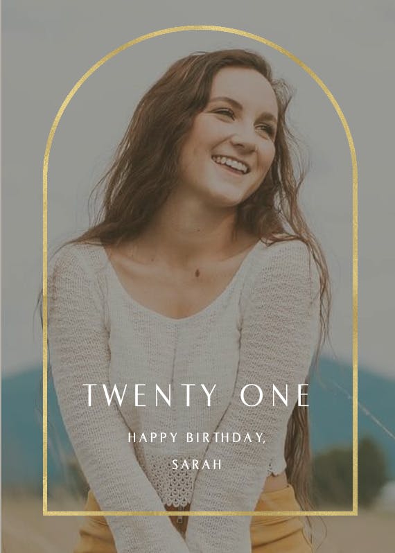Gold arch -  free birthday card