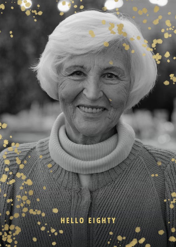 Golden dots around -  free birthday card