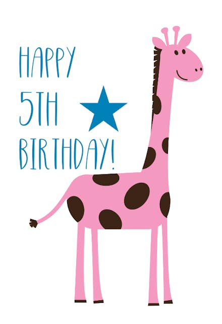 Happy Giraffe - Birthday Card
