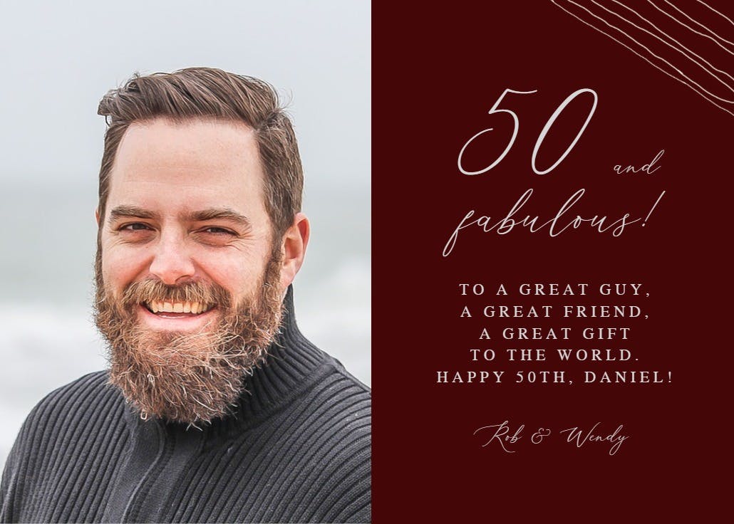 Left and right - tarjeta de cumpleaños