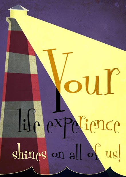 Light house 50th - birthday card