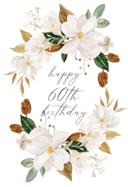 Magnolia Blooms - Birthday Card