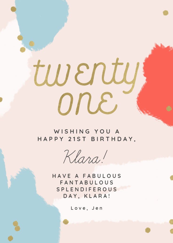 Modern abstract - birthday card