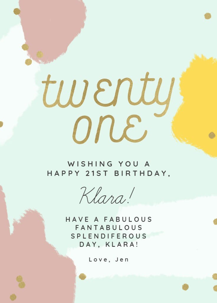 Modern abstract - birthday card