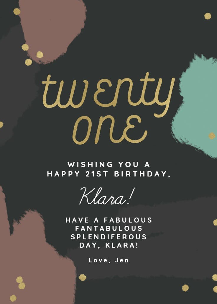 Modern abstract - birthday card