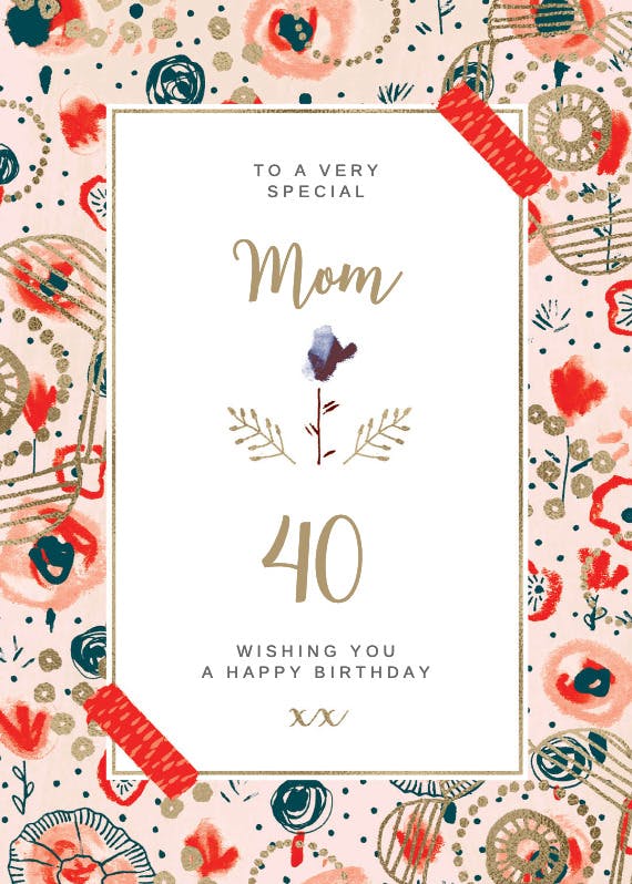 Natural frame -  free birthday card