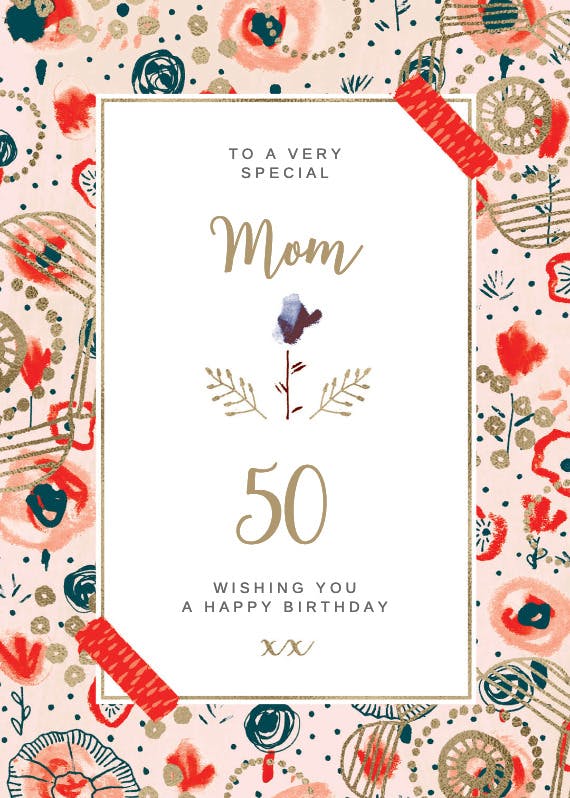 Natural frame - birthday card