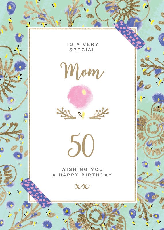 Natural frame -  free birthday card