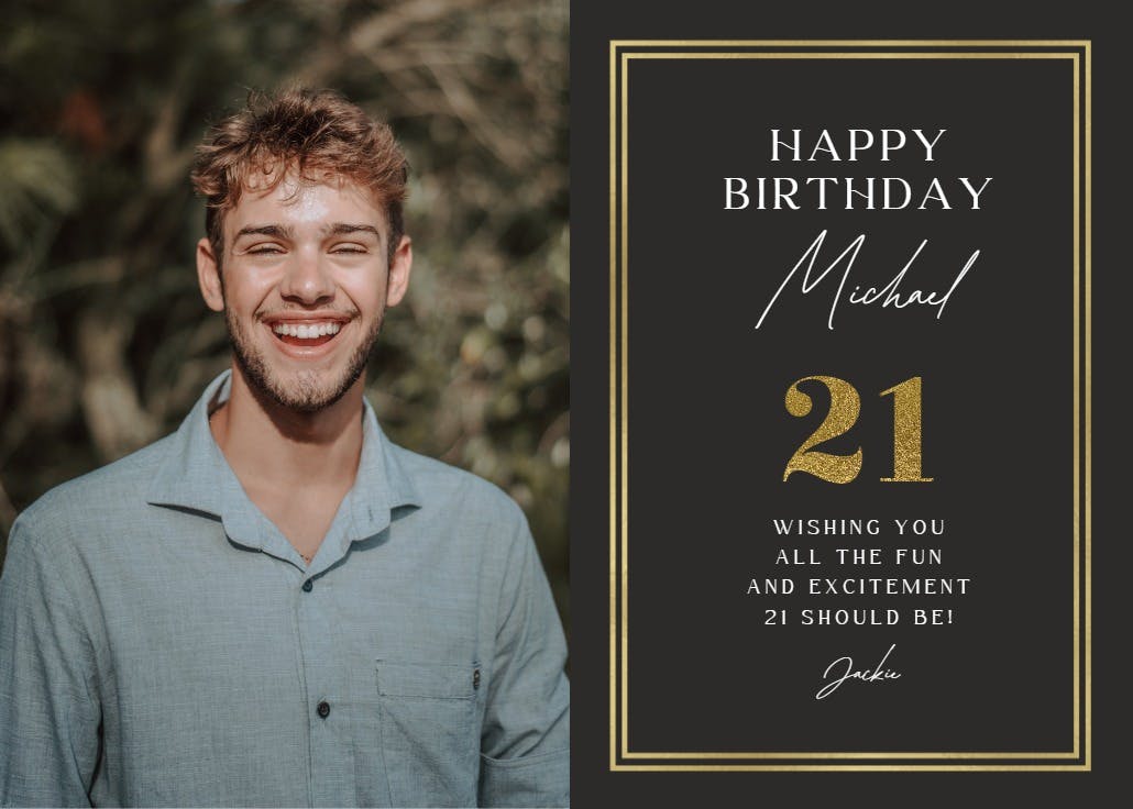 Photo feature - birthday card
