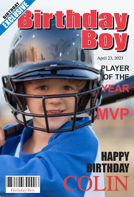 Player of The Year Magazine Cover - Birthday Card