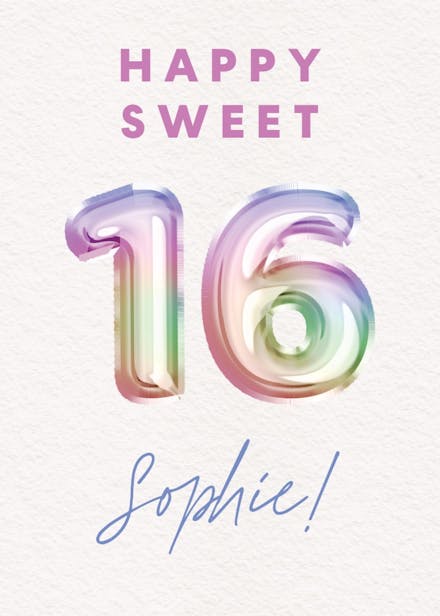 Rainbow foil - birthday card