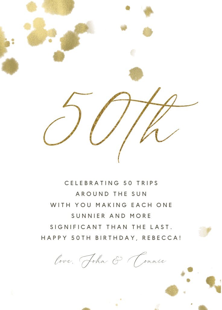 Rose gold on gray - tarjeta de cumpleaños