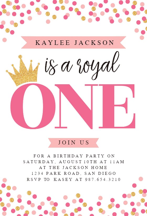 Royal one - birthday card