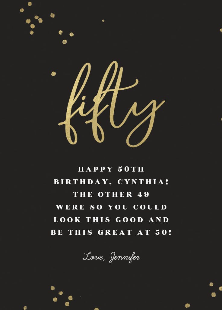 Scattered confetti - birthday card
