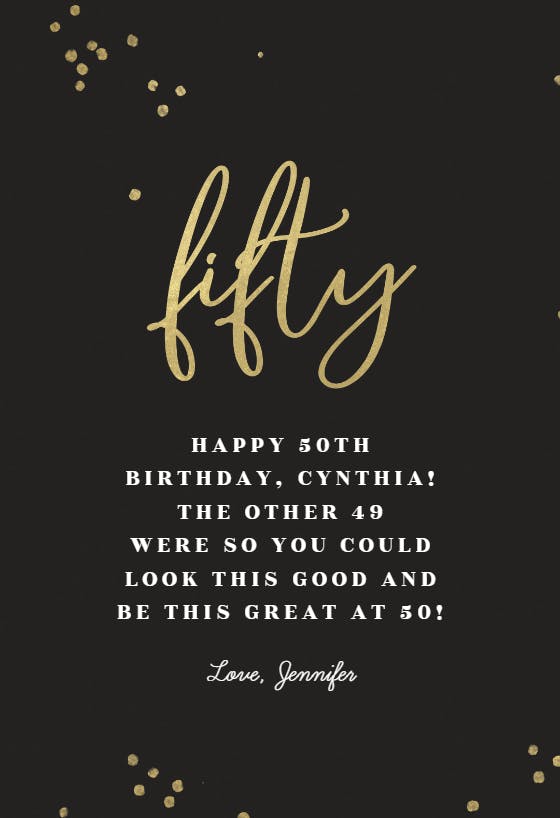 Scattered confetti - birthday card