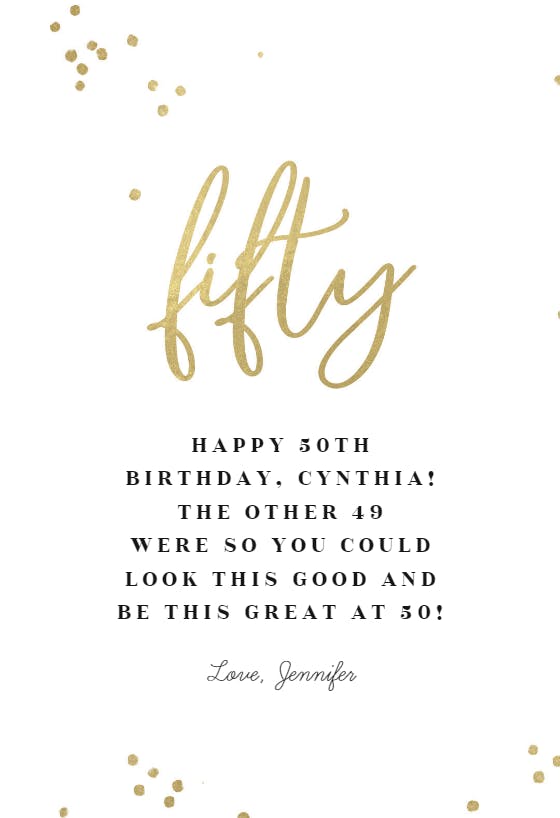 Scattered confetti - birthday card