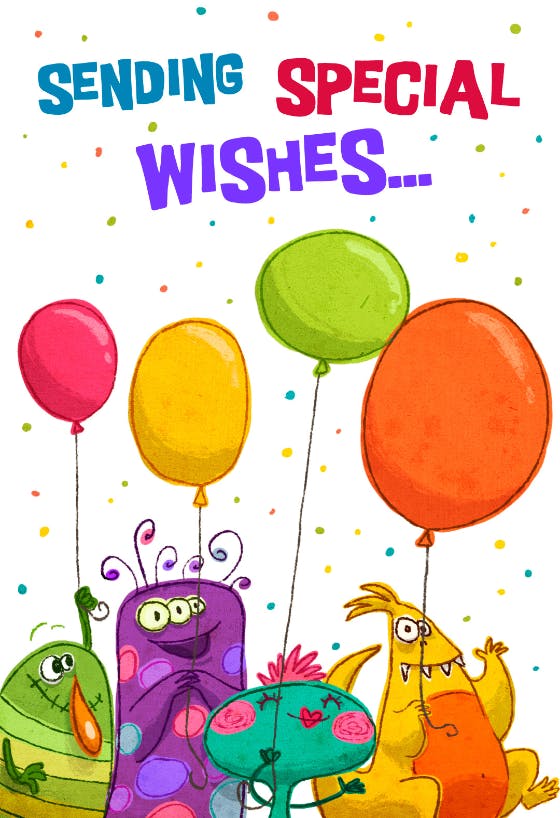Sending special wishes -  free birthday card