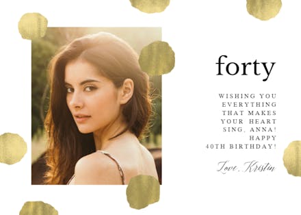 Spots of Gold - Birthday Card