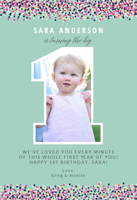 Sprinkled Borders - Birthday Card