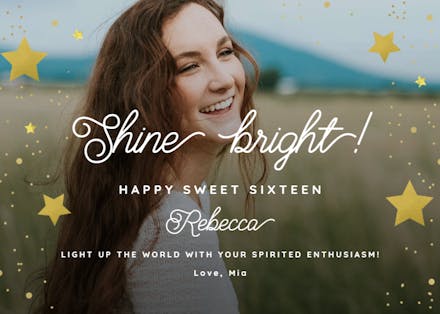 Star Shower - Birthday Card