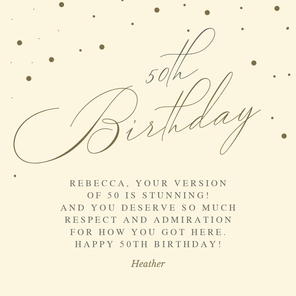 Sweeping cursive - birthday card