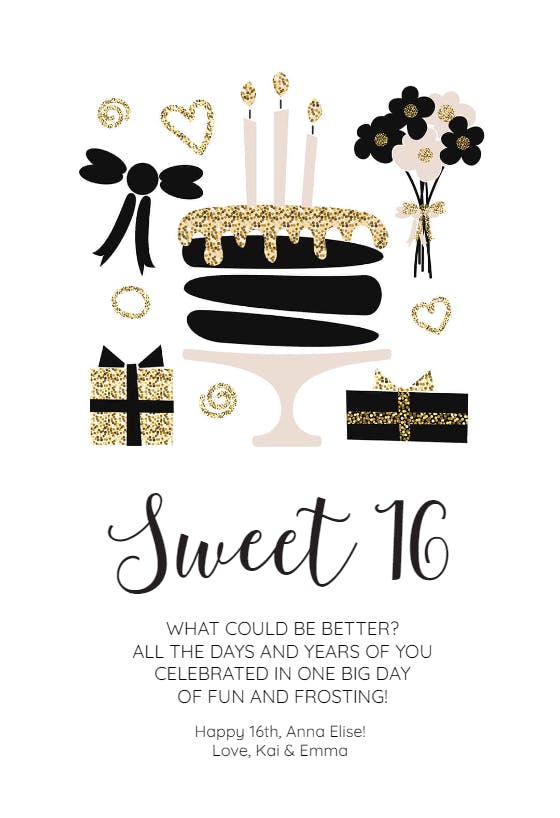 Sweet tokens - birthday card