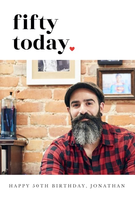 Trendy Bold Text - Birthday Card