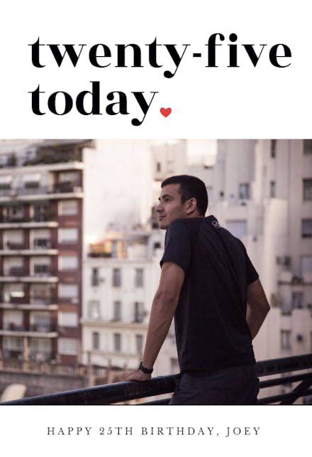 Trendy Bold Text - Birthday Card