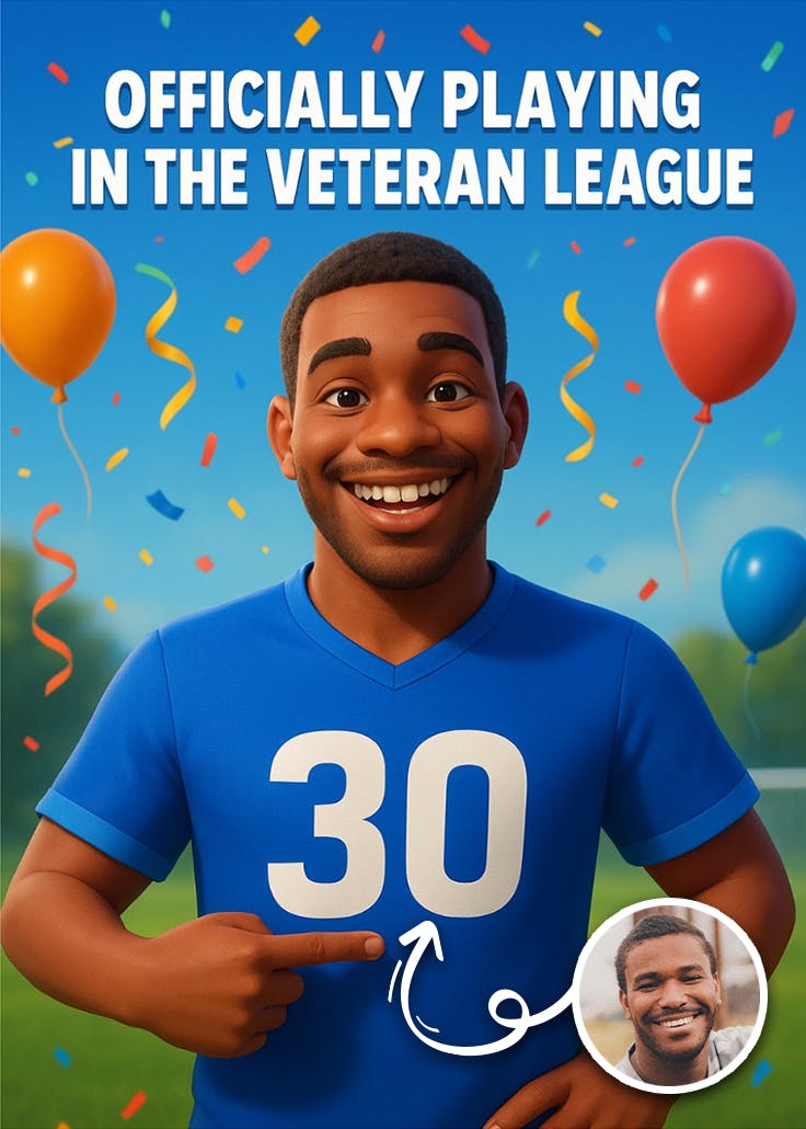 Veteran league 30 - tarjeta de cumpleaños