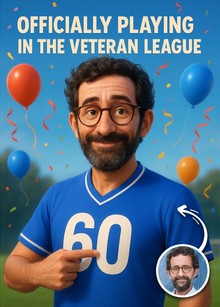 Veteran league 60 - tarjeta de cumpleaños