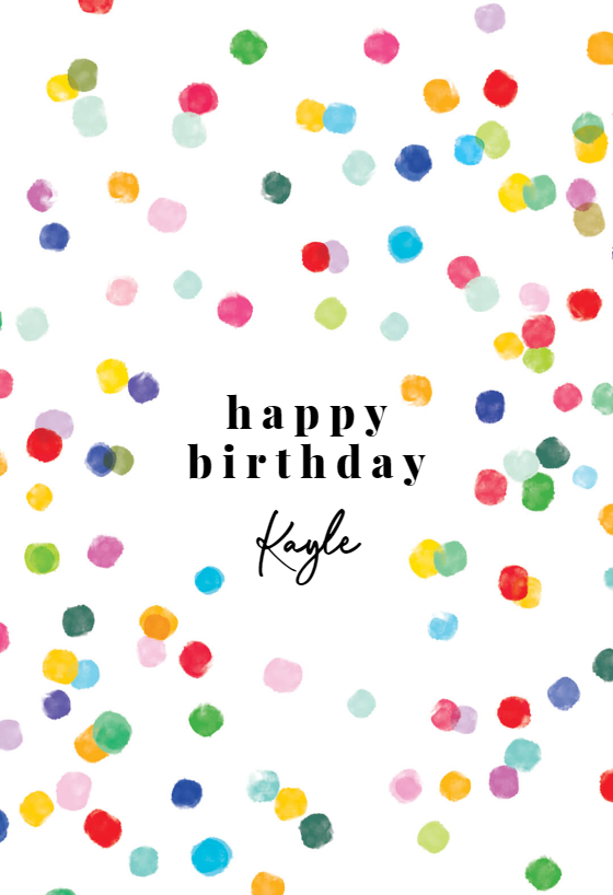 Confetti Birthday Card Greetings Island