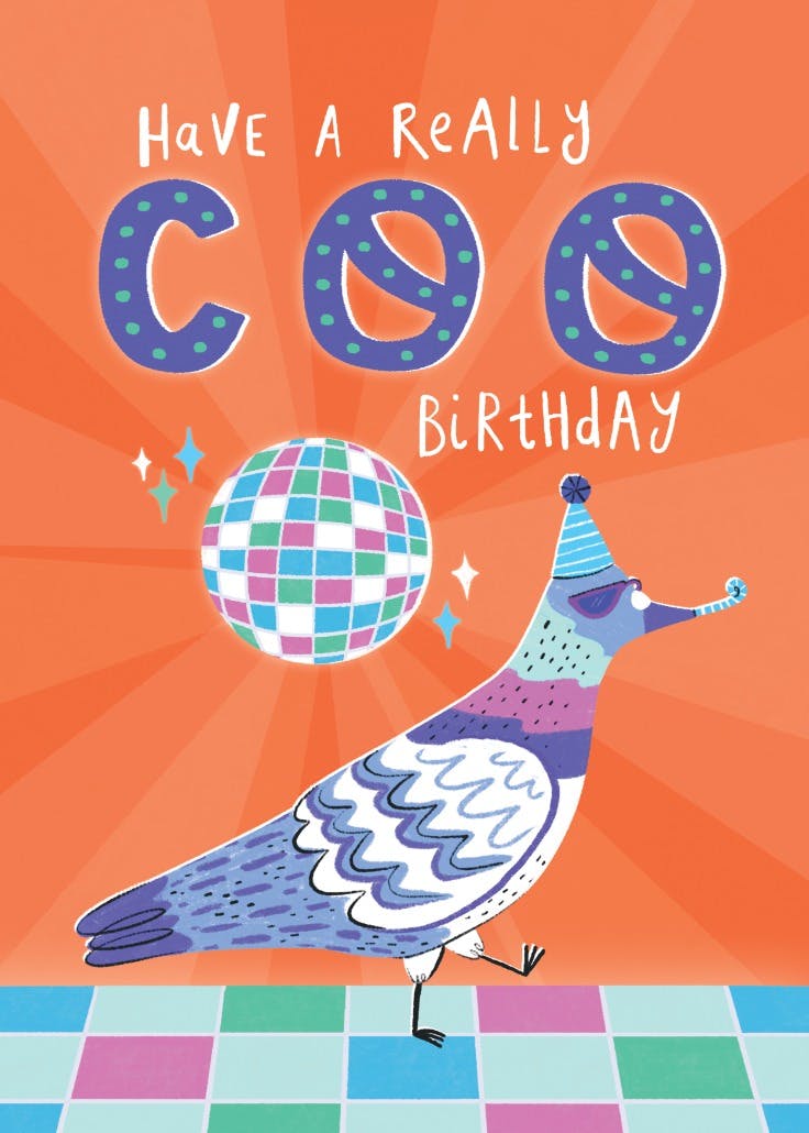 A coo birthday - tarjeta de cumpleaños