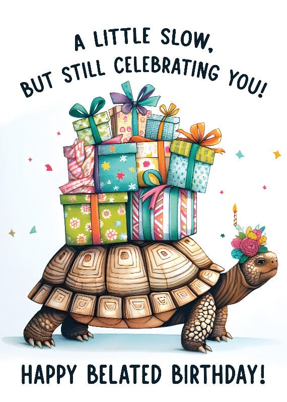 A little slow -   funny birthday card