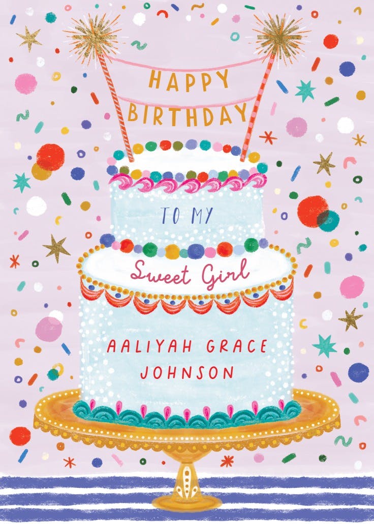 A piece of cake - birthday card