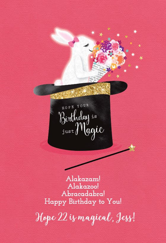 Abracadabra -  tarjeta de cumpleaños