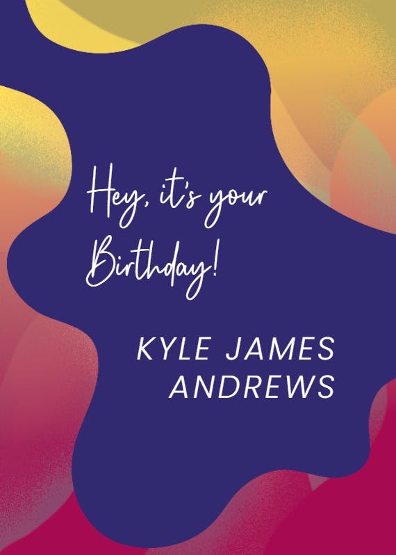 Abstract and bold - birthday card
