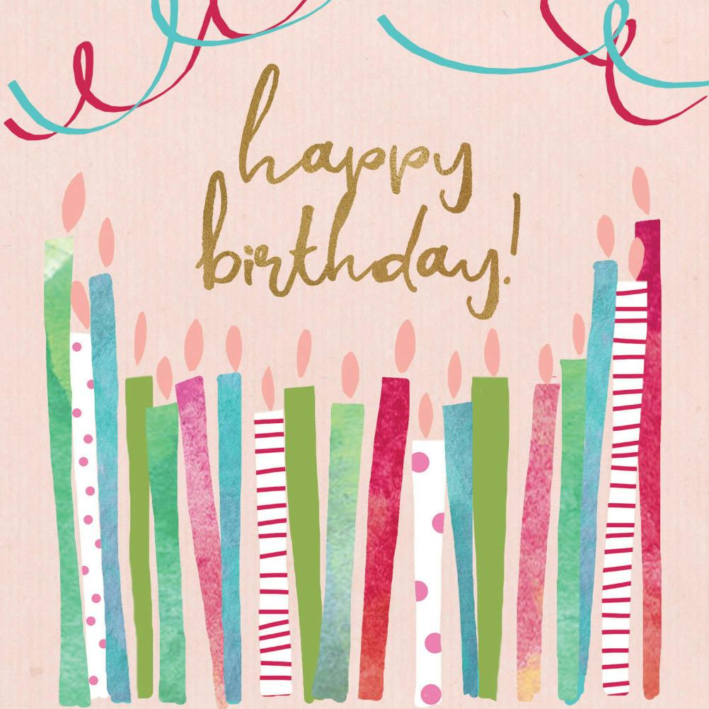 All the candles - happy birthday card